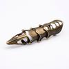 Punk Knight Skull Armour Knuckle Midi Finger Rings for Women Gothic Gold Alloy Adjustable Ring Party Jewelry