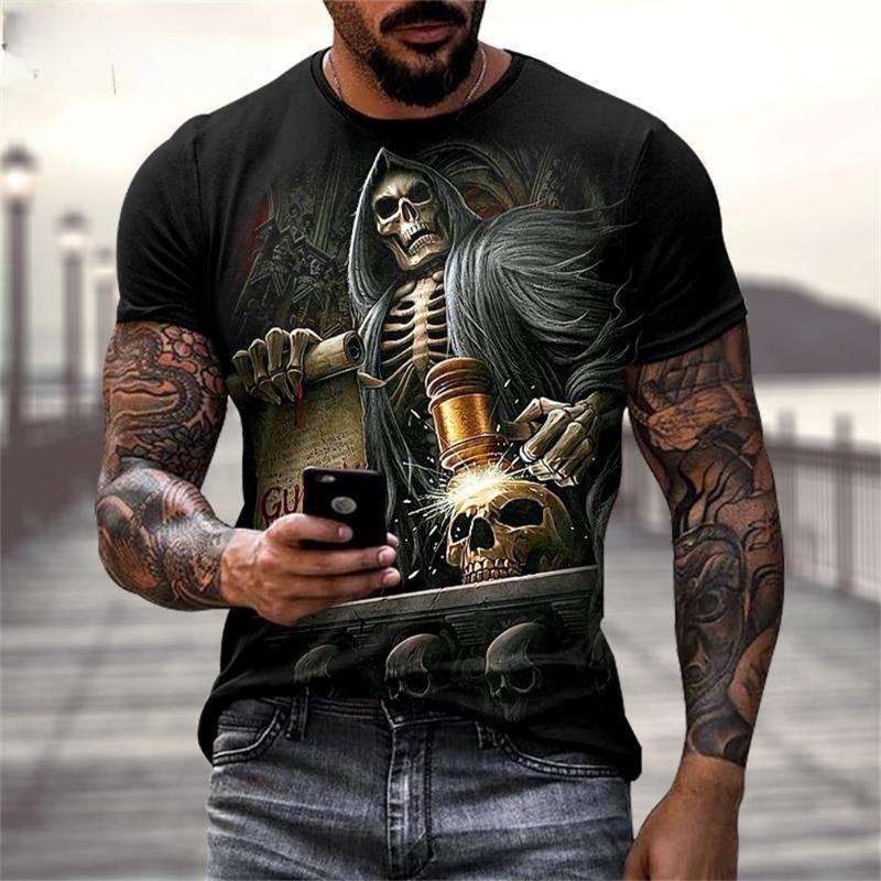 Men's T-Shirt with Egyptian Pharaoh Graphic T-Shirts Breathable Men Top Trendy Oversized Men's Clothing New Fashion Y2k Clothes