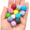 20mm, 16mm, 14mm, 12mm, 10mm Colorful Rhinestone Beads Round Spacer Beads for Jewelry Bracelet Necklace Pen Bag Chain Making Crafts Supplies (16mm