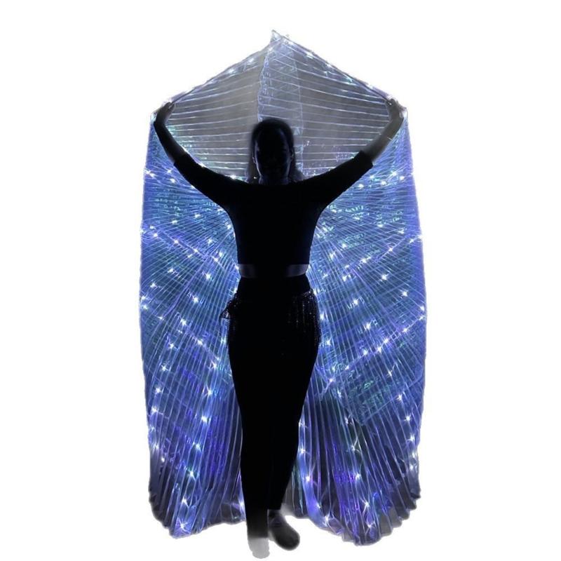 Glow Angel Wing Light Up Fairys Wing with Telescopic Sticks Led Butterfly Wing Led Angel Wing Halloween Costumes Women 1