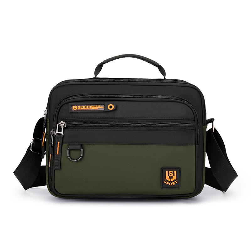 

Multi-Pocket Oxford Messenger Bag for Men – Roomy Crossbody Shoulder Pack for Office Travel & Everyday Carry зелений