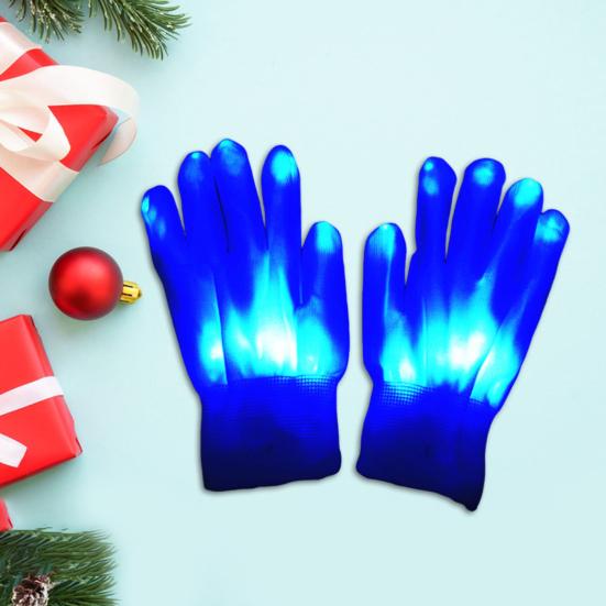 1 pár LED klubových rukavic Nastavitelné režimy blikání Protiskluzové Knoflíkové baterie