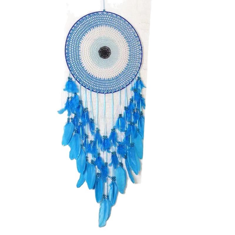 Handmade Indian Dream Catcher Feather Wind Chime - Creative Wall Hanging for Bedroom or Homestay Decoration