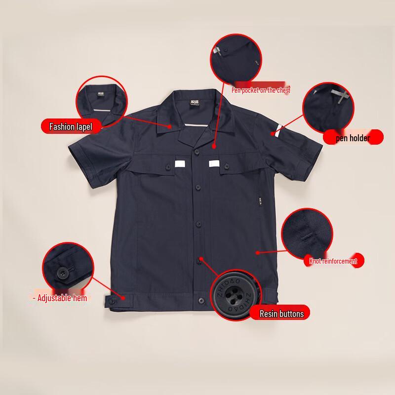 CONGDI Summer Long Sleeve Wear-Resistant Work Uniform