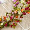 Wedding Decor Rose Garland Garden Arch Fake Plant Vines Flowers Garland Artificial Rose Flowers