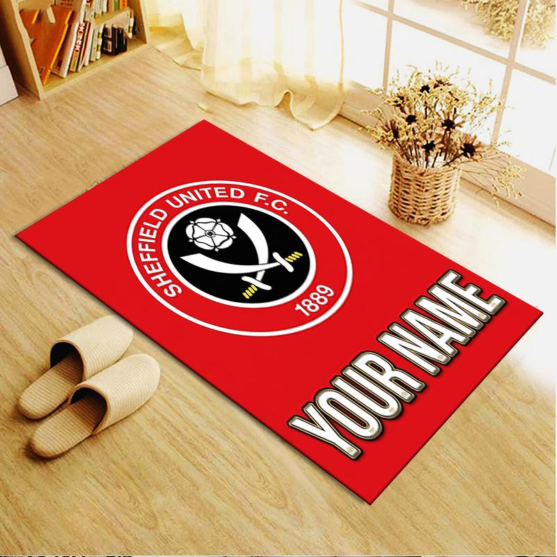 Custom Name Sheffield United FC Carpet Rug for Living Room Bedroom Home Sofa Decoration,Kids play Non-slip Floor Mat