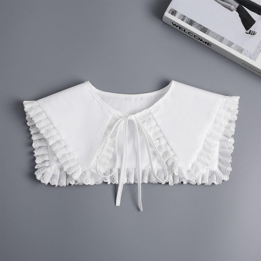 Perfect Match Woman Bowknots Detachable Collar Shoulder Wraps Shawls Fake Collar Decorative Sweater Blouse Tops Shirt False Collars