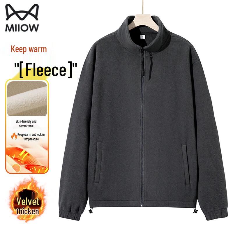 MiiOW Men s Winter Windproof Warm Fleece Jacket L