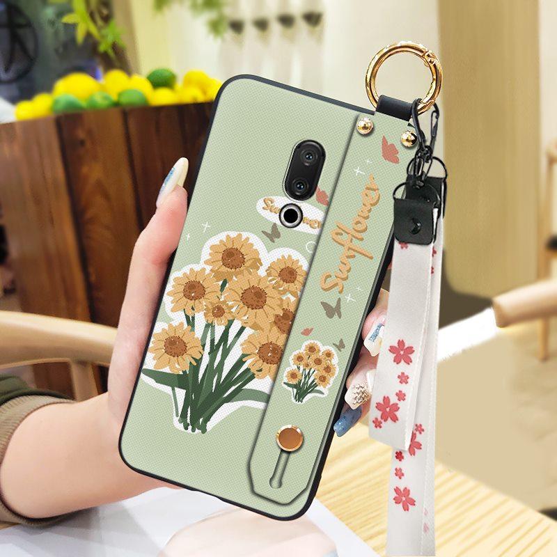 Anti-dust Wristband Phone Case For Meizu 15/15 Lite Back Cover Soft case Anti-knock Lanyard Durable Fashion Design Ring