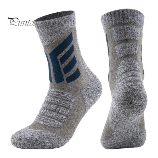 

1 пара теплых лыжных носков для женщин и мужчин, толстые утепленные зимние носки для ботинок, влагоотводящие, противоскользящие, дышащие, спортивные носки для снега на открытом воздухе серый