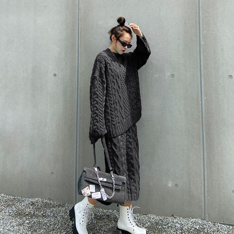 Xitao Dvoudílná sada Dámská pletací dvoudílná sada GCC4044