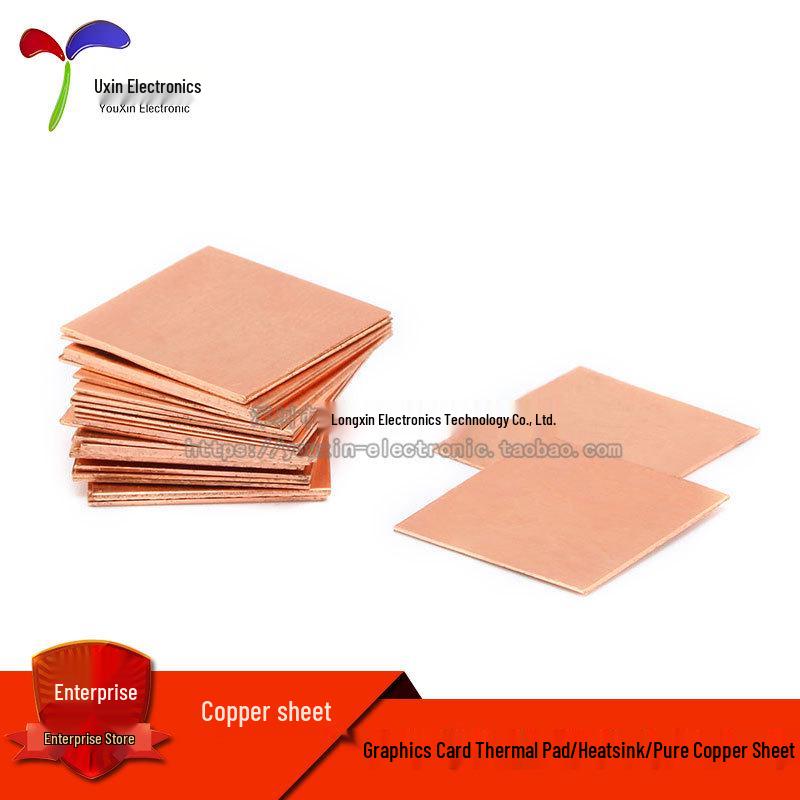 

Copper Heatsink Sheets (Red) - Sizes: 15x15mm and 20x20mm, Thickness Options: 0.5 to 2mm Copper Sheet 15x15x0.5MM