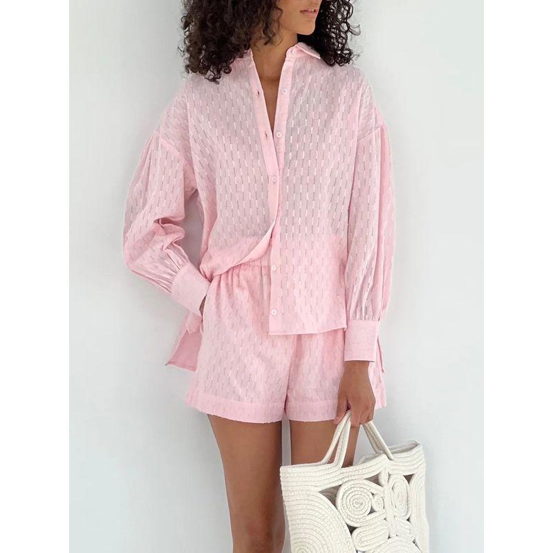 

2023 Women s Long Sleeve Top Casual Fashion White Set Light green M