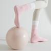 1 Pair Yoga Socks with Non-slip Gripper Breathable Moisture-Wicking Ballet Dance Fitness Pilates Athletic Gym Sports Mid-calf Cotton Socks
