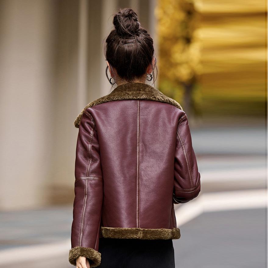 Fashion Locomotive Imitation Lamb Wool Coat Women's Winter New Trendy Cool Fur Integrated Jacket Top