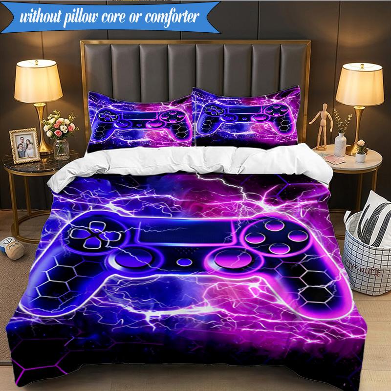 Electric Gaming Control 3pcs K-pop Music Group Bedding set,Ideal for Bedroom, Dormitory,Including Duvet Cover And 2pcs Pillowcases,Fan Gifts