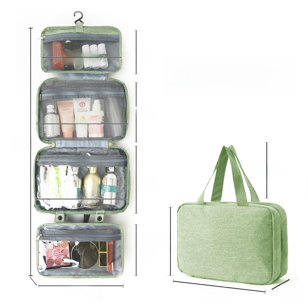Urban Minimalist Polyester Travel Toiletry Organizer With Multicolor Compartments For Daily Use