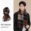 Zhenxiang Men's 100% Wool Scarf