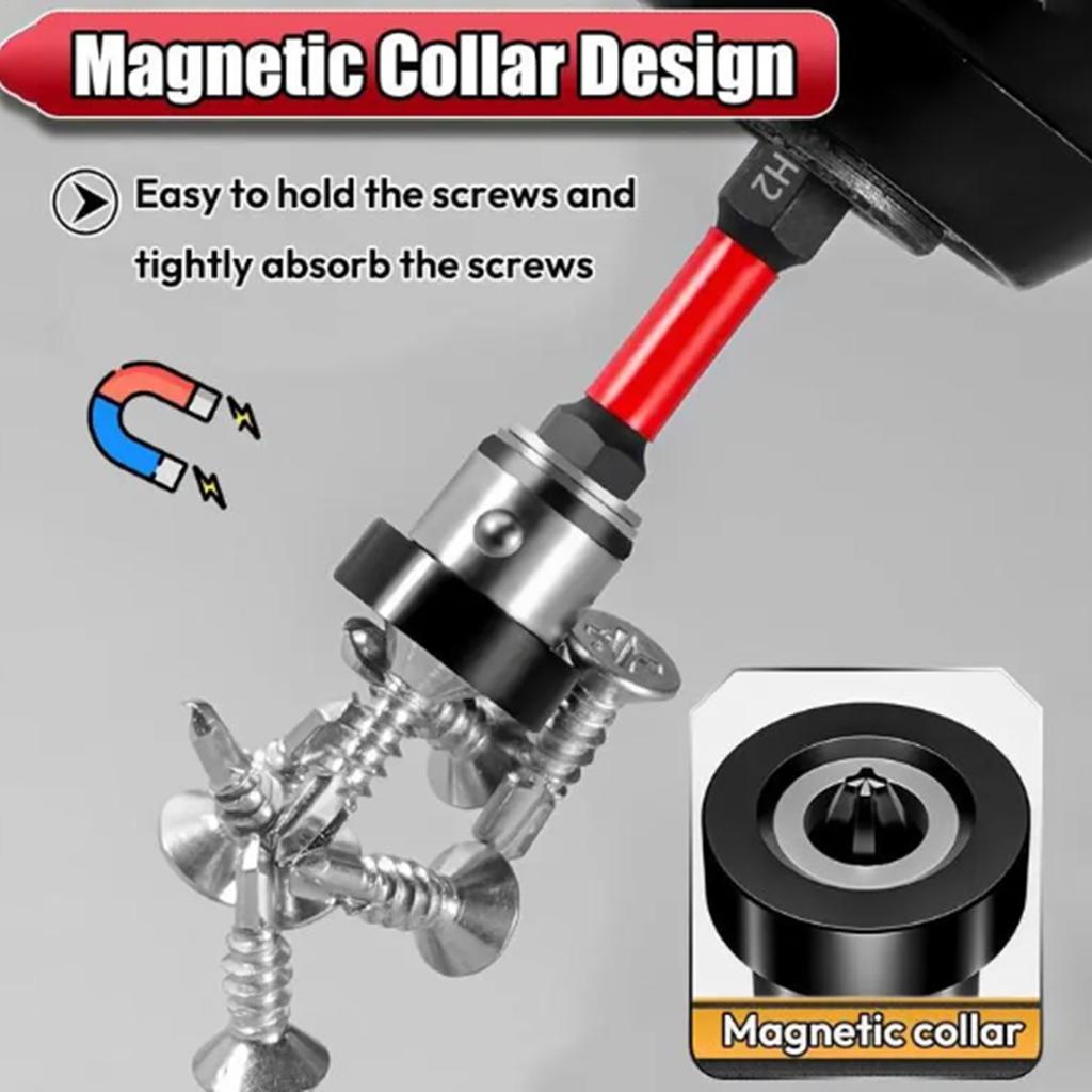 5pcs Magnetic Positioning Screwdriver Bits Drywall Drill Bit With Depth Limiter Adjustable Depth PH2 Positioning Screwdriver Bit