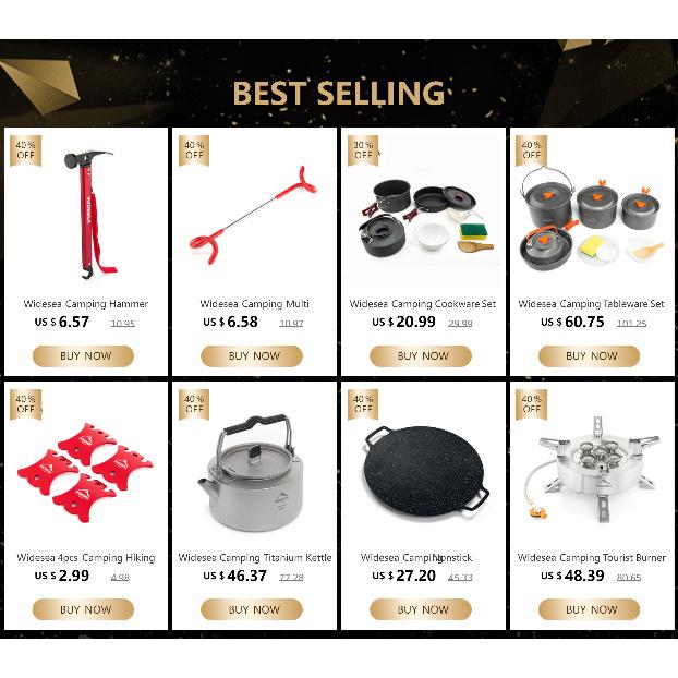 Widesea Camping Cooking System with Heat Exchanger Outdoor Gas Burner Stove Tourist Pot Set Cup Tableware Cookware Tourism Hike