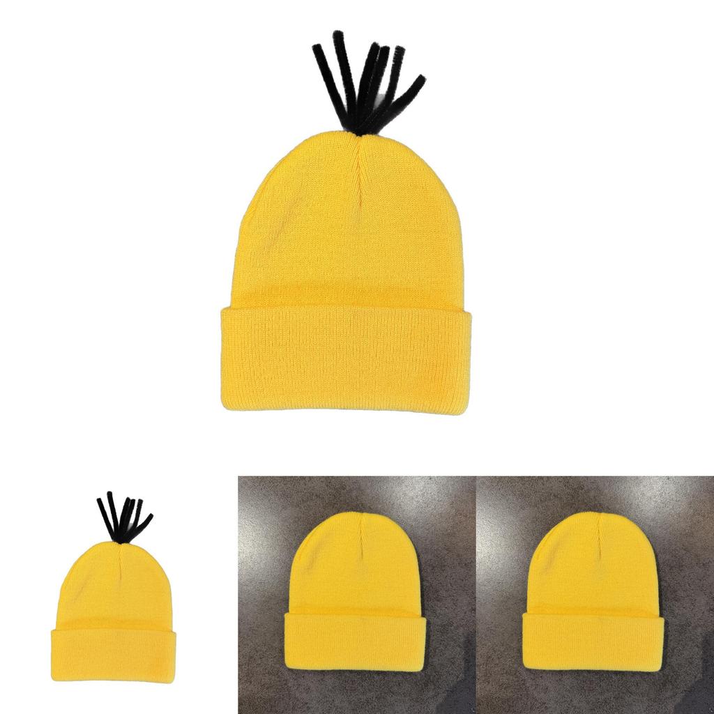 Minions Halloween Knit Cap With High Top Design For Cold Weather And Casual Wear