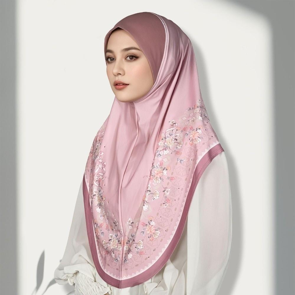 Multiple Colors Printed Arab Lady Headscarf Breathable Hijab Head Wrap  Malaysia