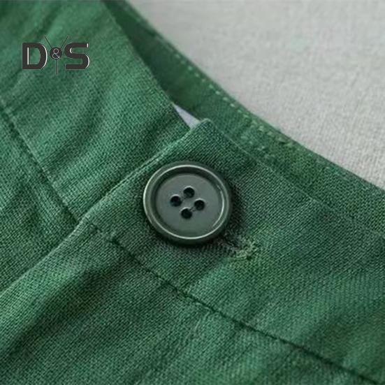 Pantaloni scurți pentru femei cu talie înaltă, cu fermoar, cu nasturi, pantaloni scurți casual, cu buzunare, culoare uni, pantaloni scurți până la genunchi.