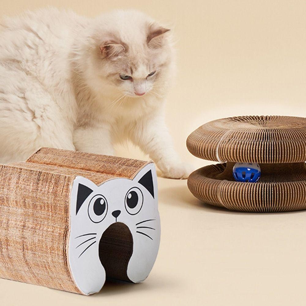 Magic Organ Kitty Kurlz Cat Toy Wear-Resistant Transformable Cat Scratcher No Crumbs Resistant To Scratching Ball Scratch Pad