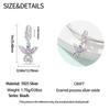 copper Cute Pink flowers Heart Pendant Bead Charms Compatible With 4MM hole diamete Charm Bracelets for Women Do It Yourself Jewellery Making Gift