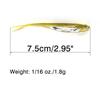 MNFT 6Pcs Fishing Worm Soft Silicone Swimbaits Lure Paddle Tail Shad Minnow Paddle 7.5cm 1.8g  Paddle Tail Swim Bait