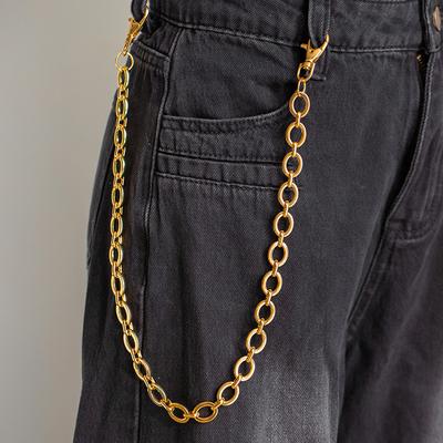 Fashion Metal Thick Chain Jeans Pants Chain Necklace Bracelet Hip Hop Cool Punk Waist Chain Accessories