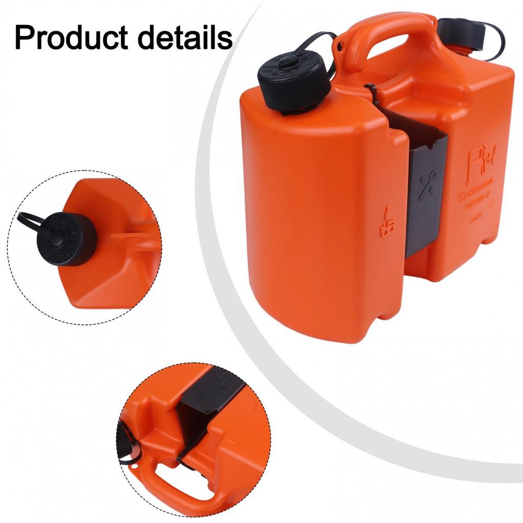 Robust 5 Liter Fuel And Bar Oil Combi Can With Integrated Tool Carriers