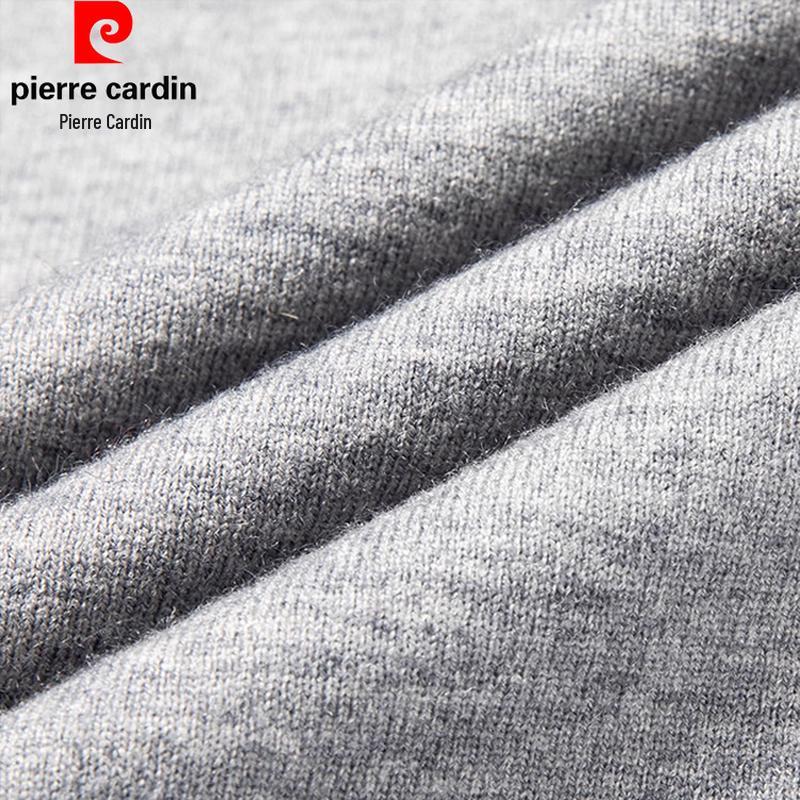 Pierre Cardin Men's Solid Lambswool Blend Thick Knit Polo Sweater