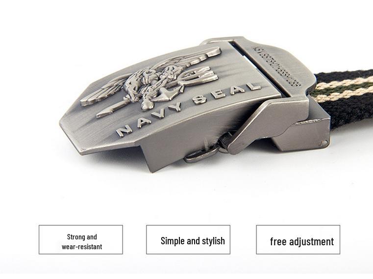 Navy SEALs US Canvas Waist Belt Men's Leather Belt