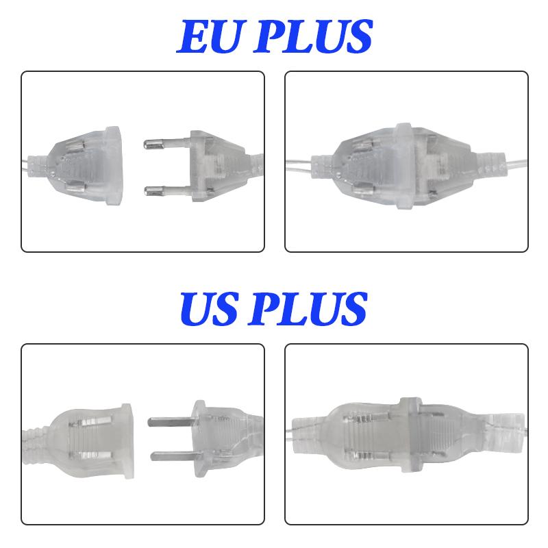 Guirlande lumineuse LED flocon de neige de noël, guirlande lumineuse clignotante, rideau lumineux, décoration fantaisie pour fête de vacances, nouvel an