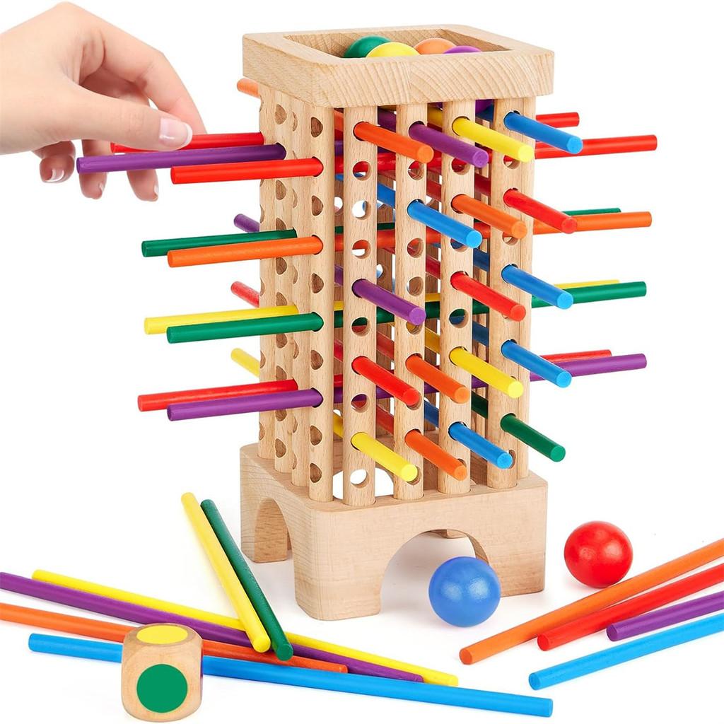 Wooden Puzzle And Dice Set For Kids Educational Activities And Brain Training
