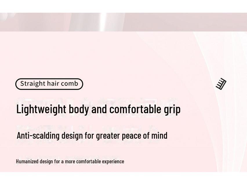 Portable Mini Ionic Hair Styler: Wireless Straightening & Curling Comb