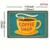 Vintage Coffee Shop Metal Tin Sign Retro 8x12 Inch Flat Wall Art Cafe Bar Restaurant Garage Home Decor Rustproof