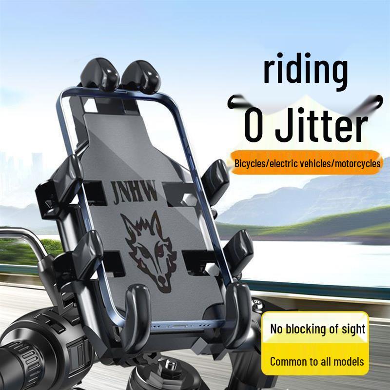Electric Bike & Motorcycle Phone Holder: Shockproof, Outdoor-Ready Rearview Mirror Mount for Navigation