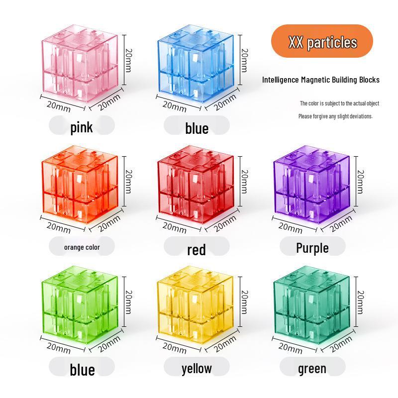 Versatile Transparent Magnetic Cube Building Blocks Puzzle Set for Children