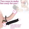 10 Speed Dual Vibration Realistic Dildo Butt Plug Massager Couple Adult Sex Toy