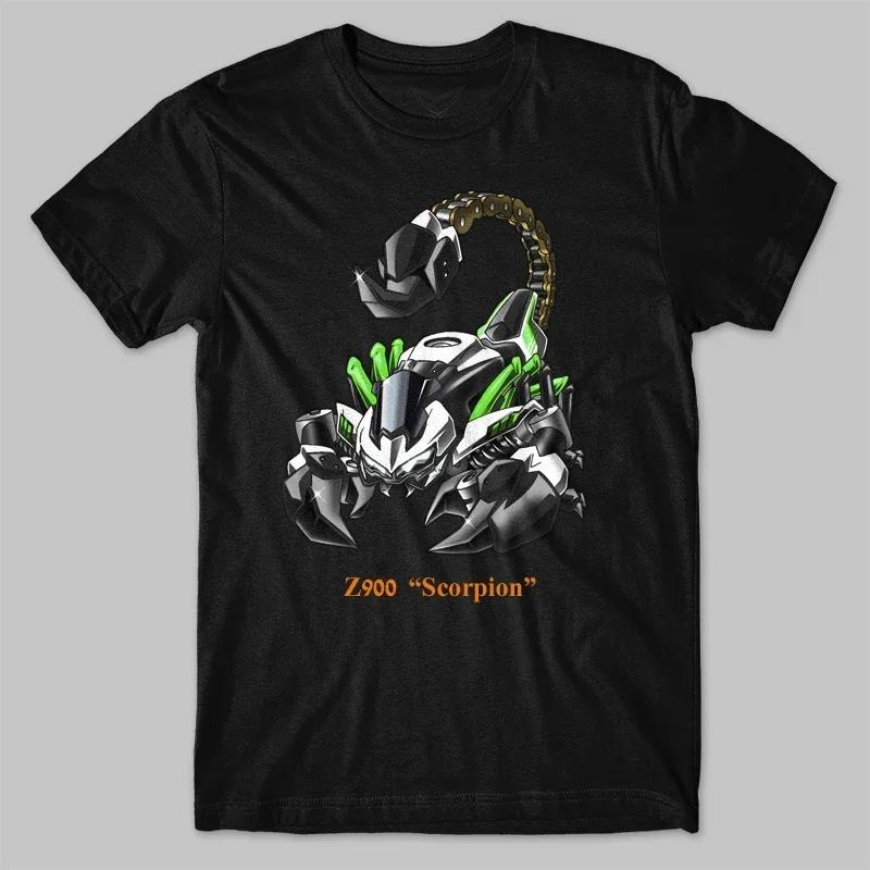 100% Cotton O-Neck Summer Short Sleeve Casual shirt Classic Motorcycle Z900 Scorpion Transfiguration Inspired T-Shirt X