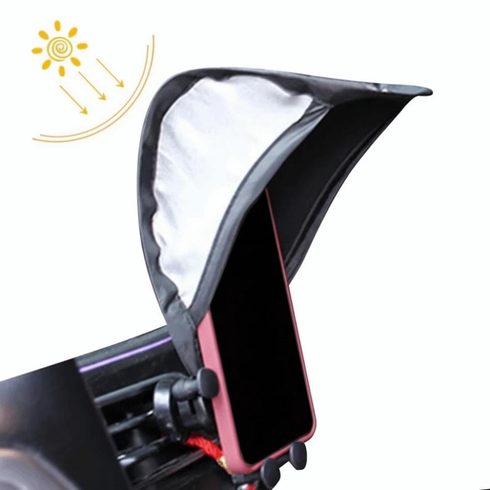 Silver-Coated Fabric Car Mobile Phone Sunshade Adjustable Angle Phone Sun Shield  Sun Protection