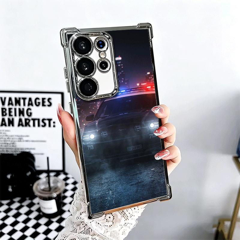 Police FBI ID Card Swat Soft Phone Case For Samsung Galaxy S26 Ultra S25 Edge S24 FE S23 Plus S22 S21 + S20 Plating Anti-Fall Fu Samsung S26 Plus