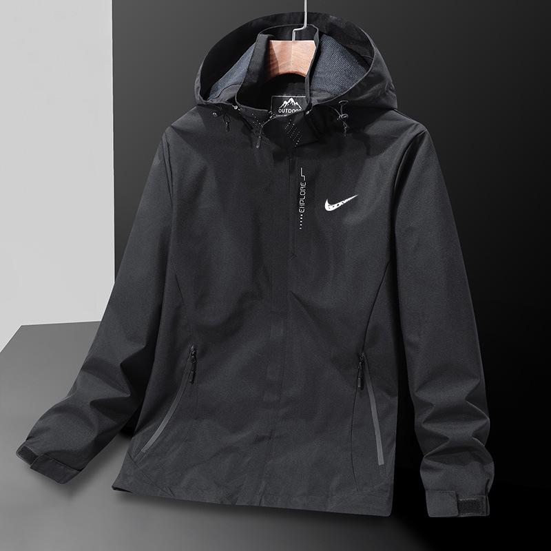 Men's Spring/Autumn Versatile Detachable Hooded Windbreaker Jacket