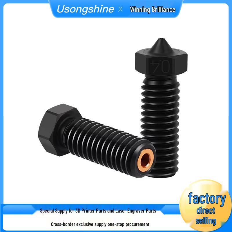 E3D Volcano Three-Hole CHT Clone Nozzle: Hardened Steel, High Flow, Wear & High-Temperature Resistant Print Head