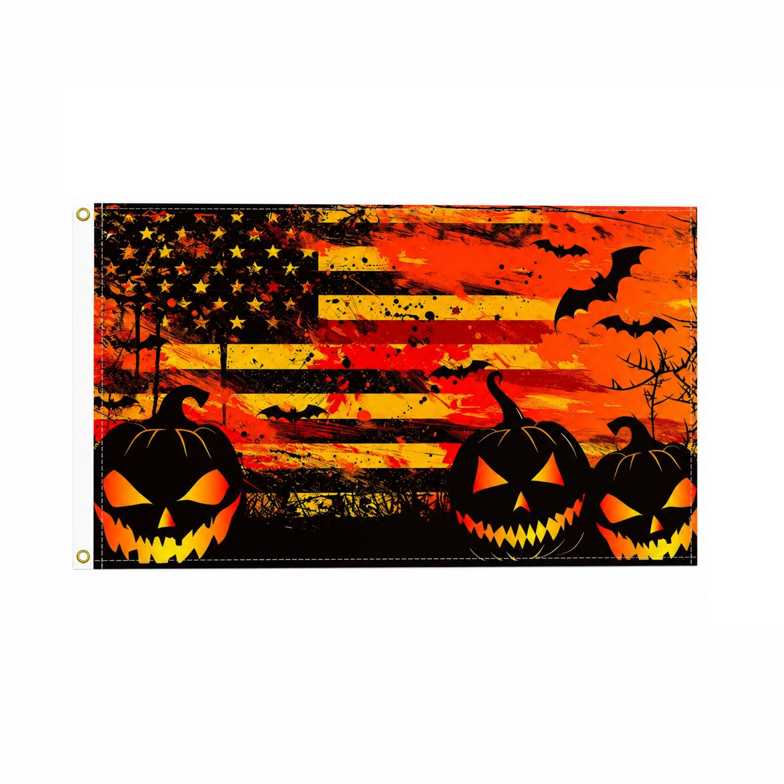 Halloween Memorial Flag Double Sided 35 Ft for Outdoor Indoor Garden Decoration One Size