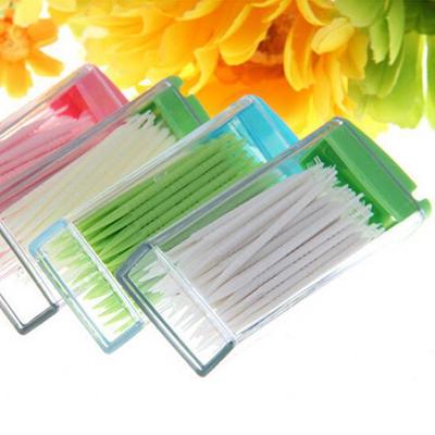 Taşınabilir Plastik Kürdan 50 Paket Kutulu Yeşil Kokusuz Oral Diş Seçtikleri