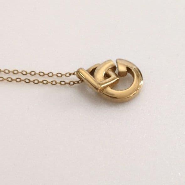 Used GIVENCHY G Logo Necklace Vintage