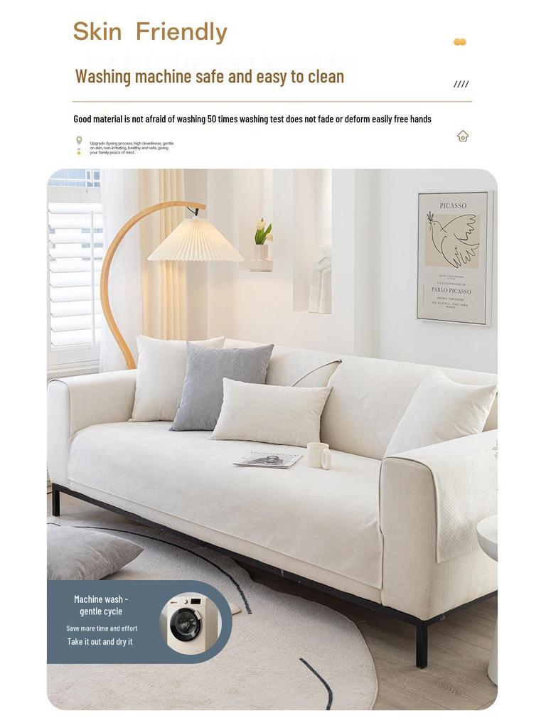 2025 Four-Season Universal Chenille Sofa Cover: Japanese Style